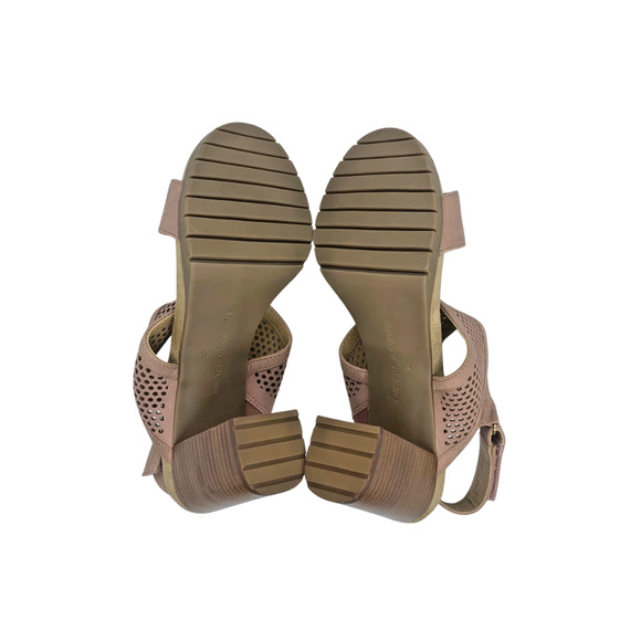 Adrienne Vittadini Sandals Vera Mauve Heels Faux Nubuck Leather Women's Size 9M - Picture 7 of 8